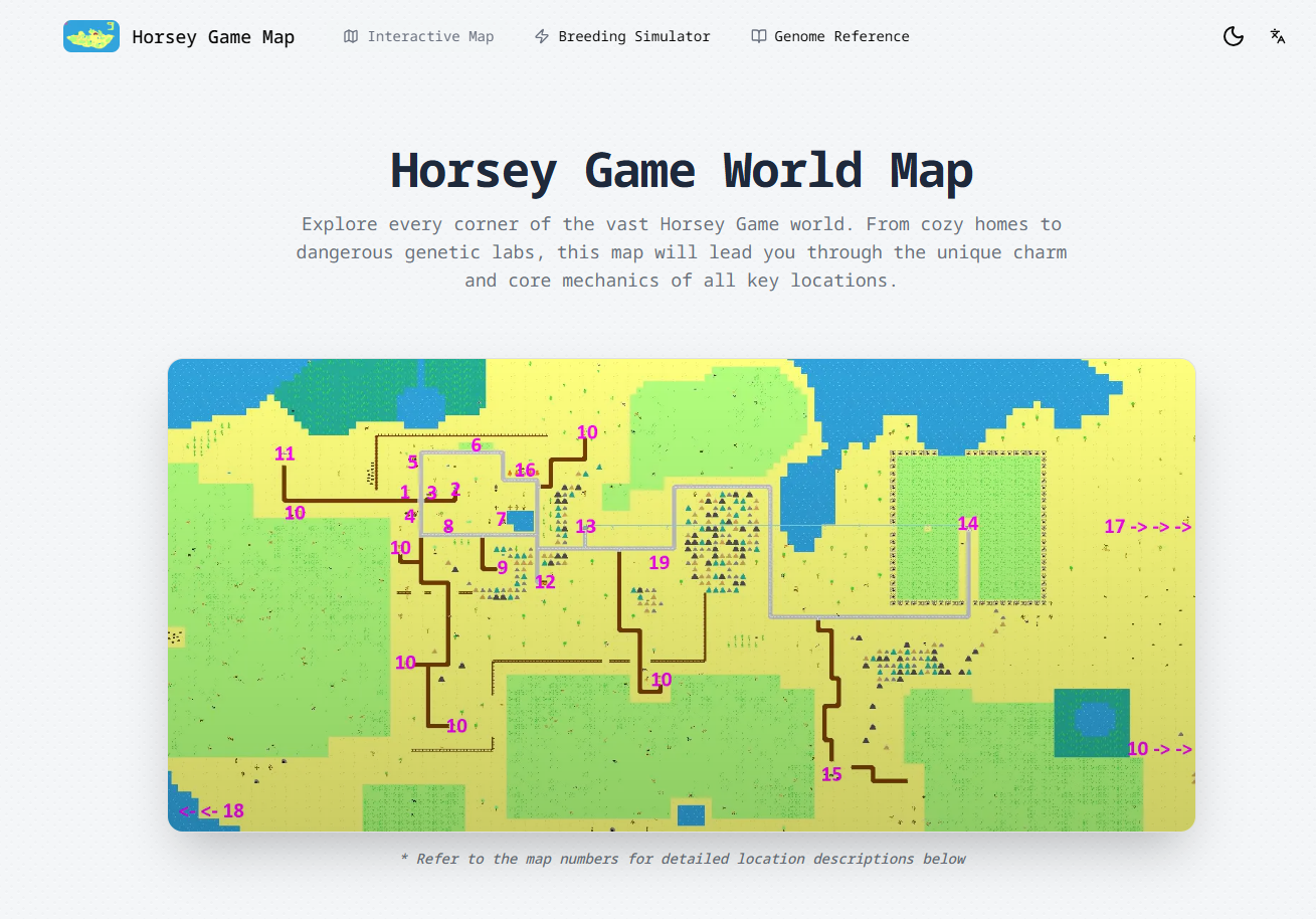 Horsey Game Map - Full Interactive Map, Locations & Coordinates